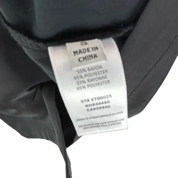 Elwood Short Sleeve Satin Button-up Bowling Shirt in Black Size Small - Picture 3 of 5